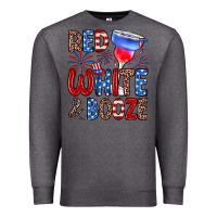 Charcoal Heather red white and booze Premium Sweatshirt - Zillion Design Studio