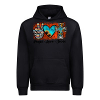 Black peace love jesus Urban Hoodie - JahusDesignShop
