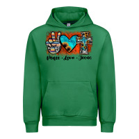Emerald peace love jesus Urban Hoodie - JahusDesignShop