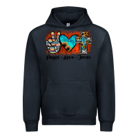 Navy peace love jesus Urban Hoodie - JahusDesignShop