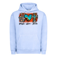 Pigment Grape Ice peace love jesus Urban Hoodie - JahusDesignShop