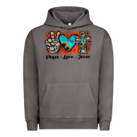 Pigment Tornado peace love jesus Urban Hoodie - JahusDesignShop