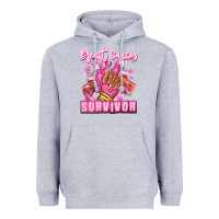 Heather Grey Breast Cancer survivor afro girl sneakers Heavyweight Hoodie - RanaPortraitStore