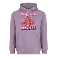 Lavender Breast Cancer survivor afro girl sneakers Heavyweight Hoodie - RanaPortraitStore