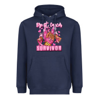 Breast Cancer Survivor Afro Girl Sneakers Heavyweight Hoodie | Teevron