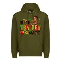 Army Green black teacher  magic Premium Hoodie - AdoDesignShop