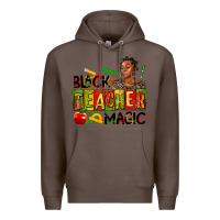 Coffee black teacher  magic Premium Hoodie - AdoDesignShop
