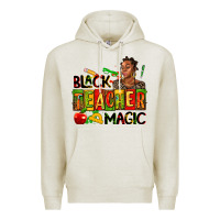 Oatmeal Heather black teacher  magic Premium Hoodie - AdoDesignShop