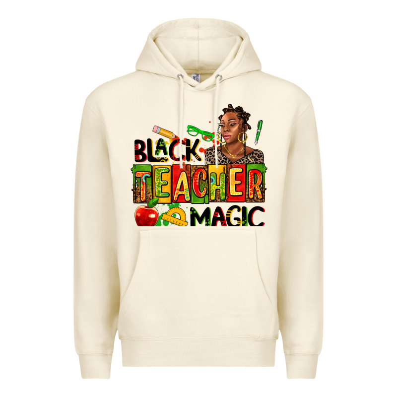Black Teacher  Magic Premium Hoodie by AdoDesignShop | Teevron