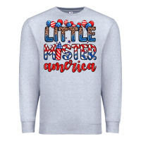 Heather Grey little mister America Premium Sweatshirt - Zillion Design Studio