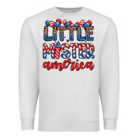 Oatmeal Heather little mister America Premium Sweatshirt - Zillion Design Studio