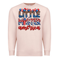 Pale Pink little mister America Premium Sweatshirt - Zillion Design Studio