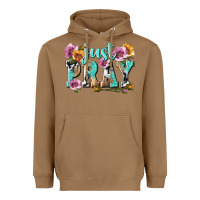 Toasted Coconut just pray Heavyweight Hoodie - texasbilliewilder