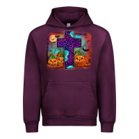 Mauve Wine halloween cross Urban Hoodie - JahusDesignShop