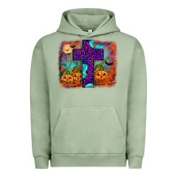 Pigment Oil Green halloween cross Urban Hoodie - JahusDesignShop