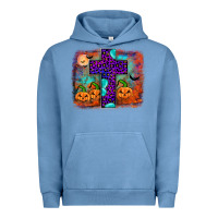Pigment Pebble Blue halloween cross Urban Hoodie - JahusDesignShop