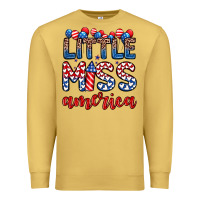 Antique Gold little miss America Premium Sweatshirt - Zillion Design Studio