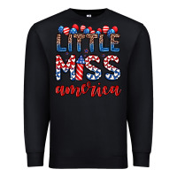 Black little miss America Premium Sweatshirt - Zillion Design Studio