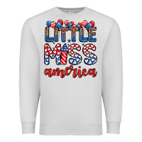Dove Grey little miss America Premium Sweatshirt - Zillion Design Studio