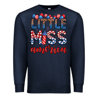 Navy little miss America Premium Sweatshirt - Zillion Design Studio