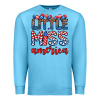 Ocean Blue little miss America Premium Sweatshirt - Zillion Design Studio