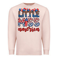 Pale Pink little miss America Premium Sweatshirt - Zillion Design Studio
