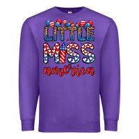 Purple little miss America Premium Sweatshirt - Zillion Design Studio
