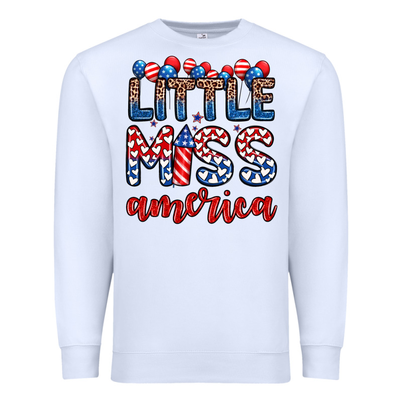 Little Miss America Premium Sweatshirt by Zillion Design Studio | Teevron