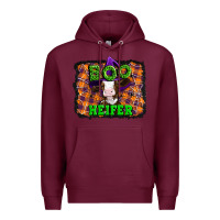 Burgundy Boo heifer halloween Premium Hoodie - Artiststas