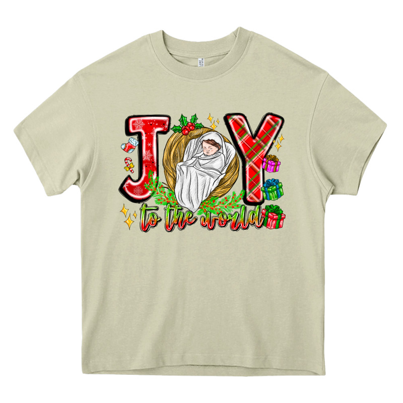 Joy To The World Heavy Core Tee by CowhideDigitalArt | Teevron