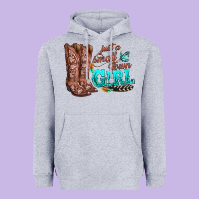 Justas Malltown Girlie Heavyweight Hoodie Designed By Texasbilliewilder