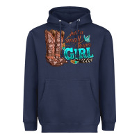 Navy justas malltown girlie Heavyweight Hoodie - texasbilliewilder