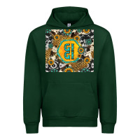 Forest Green gigi sunflower turquoise Urban Hoodie - Jasminsmagicworld