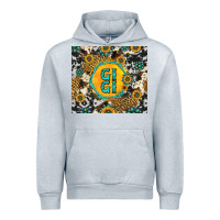 Heather Grey gigi sunflower turquoise Urban Hoodie - Jasminsmagicworld