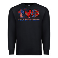 Black faith love freedom Premium Sweatshirt - Zillion Design Studio