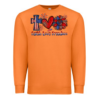 Faith Love Freedom Premium Sweatshirt | Teevron