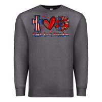 Charcoal Heather faith love freedom Premium Sweatshirt - Zillion Design Studio