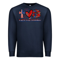 Navy faith love freedom Premium Sweatshirt - Zillion Design Studio
