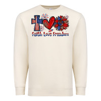 Sandshell faith love freedom Premium Sweatshirt - Zillion Design Studio