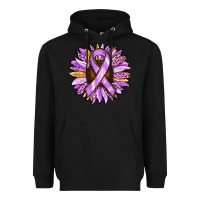 Black Cancer Awareness Sunflower Heavyweight Hoodie - RanaPortraitStore