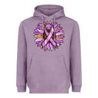 Lavender Cancer Awareness Sunflower Heavyweight Hoodie - RanaPortraitStore