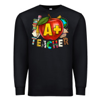 Black a plus teacher Premium Sweatshirt - texasbilliewilder