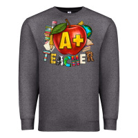 Charcoal Heather a plus teacher Premium Sweatshirt - texasbilliewilder
