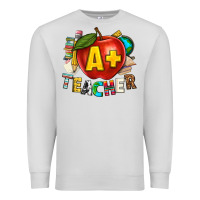 Dove Grey a plus teacher Premium Sweatshirt - texasbilliewilder
