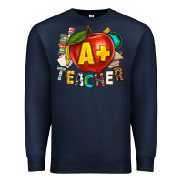 Navy a plus teacher Premium Sweatshirt - texasbilliewilder