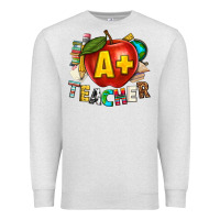 Oatmeal Heather a plus teacher Premium Sweatshirt - texasbilliewilder