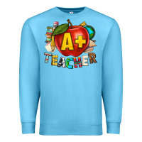 Ocean Blue a plus teacher Premium Sweatshirt - texasbilliewilder