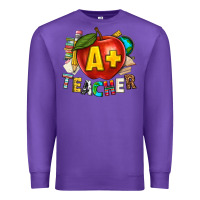 Purple a plus teacher Premium Sweatshirt - texasbilliewilder