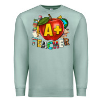 Seafoam a plus teacher Premium Sweatshirt - texasbilliewilder
