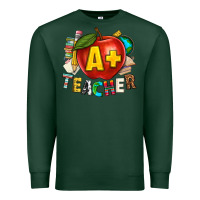 Sports Green a plus teacher Premium Sweatshirt - texasbilliewilder